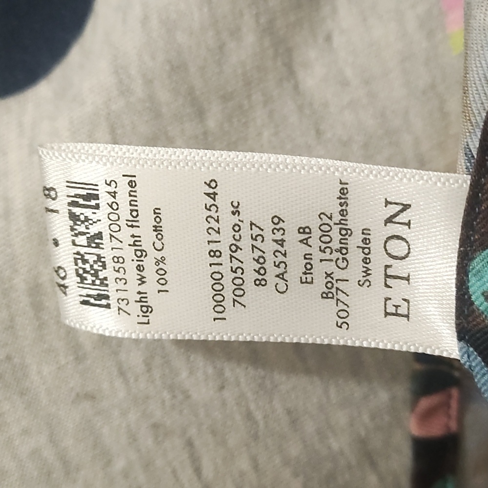 NWOT ETON Multicolor Floral Shirt - Picture 9 of 9